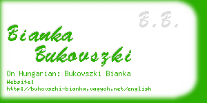 bianka bukovszki business card